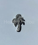 1ct Round Cut Moissanite Palm Tree Pendant 14k White Gold Plated NO CHAIN
