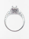 2Ct Radiant Cut Diamond Halo Engagement Ring 14K White Gold Finish Round Accents
