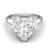 2ct Heart Cut Diamond Classic Solitaire Engagement Ring 14k White Gold Finish