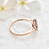 2ct Round Cut Simulated Morganite Cluster Engagement Ring 14K Rose Gold Plated