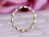 1ct Round Cut Blue Sapphire Ruby or Multigem Eternity Band 14k Rose Gold Finish