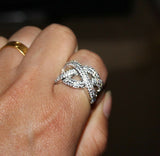 2.6ct Round Cut Diamond Wedding Ring Band 14k White Gold Finish Trendy Eternity