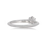 0.5ct Round Cut Moissanite Solitaire Women Engagement Ring 14k White Gold Plated