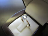 0.7ct Round Cut Diamond Classic Solitaire Engagement Ring 10k Solid Yellow Gold