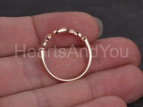 0.5ct Round Cut Moissanite Milgrain Curved Wedding Band 14k Rose Gold Plated