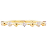 0.3ct Round Cut Moissanite Petite Stackable Wedding Band 14k Yellow Gold Plated