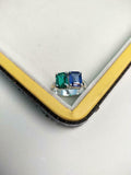 2ct Engagement Ring Emerald Cut Sapphire Two Stone Solitaire 14k White Gold Over