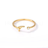 0.1ct Round Cut Moissanite Alphabet Engagement Ring 14k Yellow Gold Plated