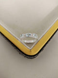 2.5ct Wedding Band Oval Cut Aquamarine Stylish Three Stone 14k White Gold Finish