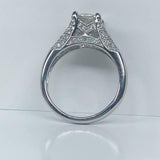 1.54ct Round Cut Diamond Engagement Ring Split Band Solitaire 14k WhiteGold Over