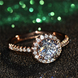 2.3ct Round Cut Diamond Engagement Ring 14k RoseGold Finish Halo Solitaire Women