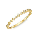 1ct Round Cut Diamond Wedding Band 3/4 Eternity Stackable 14k Yellow Gold Finish