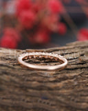 0.35ct Round Cut Moissanite Half Eternity Women Wedding Band 14k RoseGold Plated