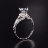 1.2ct Round Cut VVS1D Diamond Engagement Ring 14k Rose Gold Finish Unique Design