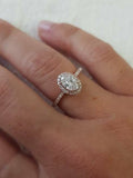 2.3ct Oval Cut VVS Diamond Accent Solitaire Engagement Ring 14k Rose Gold Finish