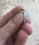 1ct Round Cut Diamond Split Shank Twist Solitaire Accent Ring 14k WhiteGold Over