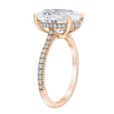 2ct Oval Cut Diamond Engagement Ring 14k White Gold Finish Accent with Solitaire