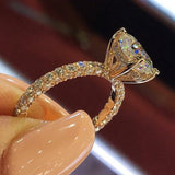 2ct Round Diamond Accent Vintage Solitaire Royal Engagement Ring 14k Gold Finish