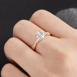 0.9ct Round Cut Diamond Infinity Solitaire Engagement Ring 14k Rose Gold Finish