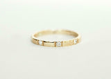 0.3ct Round Cut VVS1 Diamond Wedding Ring Band Eternity 14k Yellow Gold Finish