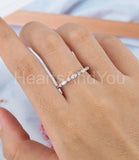 0.3ct Marquise Cut Simulated Diamond Eternity Wedding Band 14k White Gold Plated