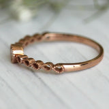 0.5Ct Round Cut Diamond Milgrain Minimalist Solitaire Ring 14K Rose Gold Finish