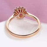 2ct Oval Cut Pink Ruby Engagement Ring Diamond Halo Solitaire 14k Rose Gold Over