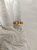 2.5ct Wedding Ring Band Oval Cut Yellow Citrine Five Stone 14k White Gold Finish