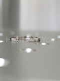 0.1ct Round Cut Moissanite Open Cuff Women Wedding Band 14k White Gold Plated
