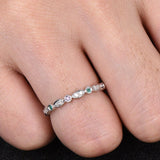 1Ct Round Cut VVS1 Diamond Vintage Slim Wedding Ring Band 18K White Gold Finish