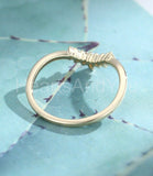0.3ct Round Cut Simulated Diamond Crown Wedding Band 14k Yellow Gold Plated