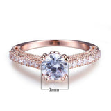 2.5ct Round Cut VVS1 Diamond Engagement Ring 14k Rose Gold Over Antique Milgrain