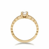 0.7ct Round Cut Diamond Engagement Ring 14k Yellow Gold Finish Accents Solitaire