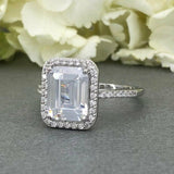 Princess Crown Bridal Engagement Ring 2ct Round Cut Diamond 14k WhiteGold Finish