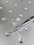 0.5ct Round Cut Moissanite Solitaire Women Engagement Ring 14k White Gold Plated