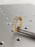 3ct Oval Cut Simulated Diamond Full Eternity Wedding Band 14k Yellow Gold Plated