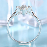 0.9ct Round Cut Diamond Engagement Ring 14k White Gold Finish Unique Solitaire