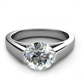 1ct Round Cut Diamond Stylish Solitaire Engagement Ring 14k White Gold Finish