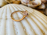 1.8ct Engagement Ring Round Cut Diamond Bezel Set Solitaire 14k Rose Gold Finish