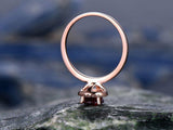 1.2Ct Pear Cut Red Garnet Halo Beau Solitaire Engagement Ring 14K Rose Gold Over