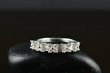 3Ct Baguette Round Cut Diamond Two Row Stylish Band Ring 14K White Gold Finish