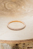 0.2ct Round Cut Moissanite Half Eternity Women Wedding Band 14k Rose Gold Plated