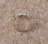 0.15ct Round Cut Moissanite Infinity Women Engagement Ring 14k White Gold Plated