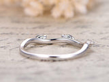 0.5ct Marquise Cut Diamond Leaf Wedding Anniversary Band 14k White Gold Finish
