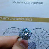 Floral Solitaire Engagement Ring 2.1ct Round Cut Diamond 14k White Gold Finish