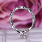 1.5ct Round Cut Diamond Engagement Ring Infinity Twist Band 14k WhiteGold Finish
