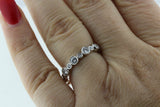Eternity Bezel Set Wedding Ring Band 1ct Round Cut Diamond 18k White Gold Finish