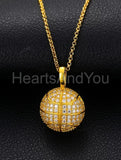 2ct Round Moissanite Basketball Hip Hop Pendant 14k Yellow Gold Plated NO CHAIN
