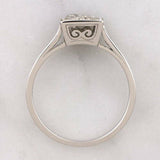 2Ct Round Cut Diamond Vintage Edwardian Engagement Ring 14K White Gold Finish