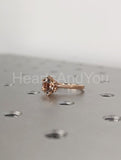 1ct Round Cut Simulated Morganite Solitaire Engagement Ring 14k Rose Gold Plated